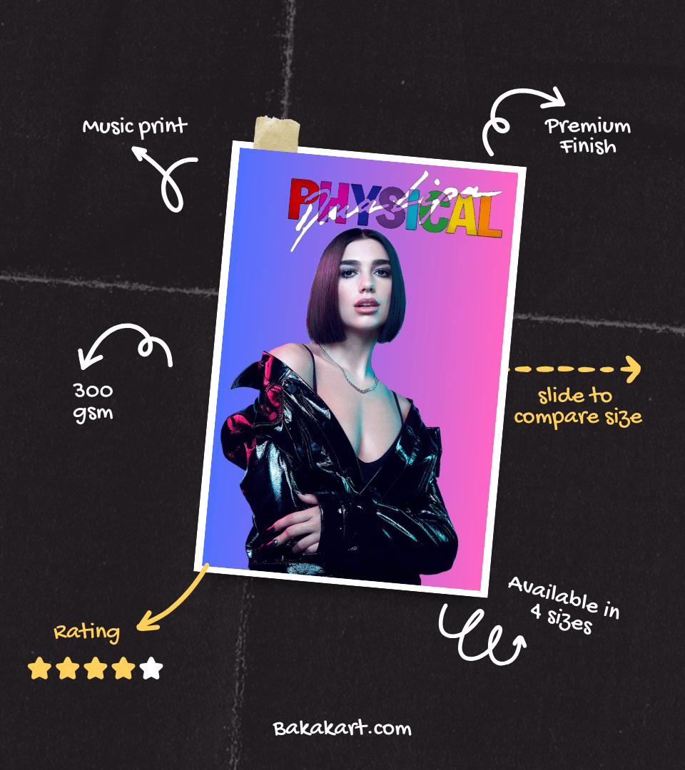 Dua Lipa Wall Poster | Artist | Music Print