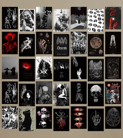 50 Pcs Gothic Poster Set | Wall Collage Kits