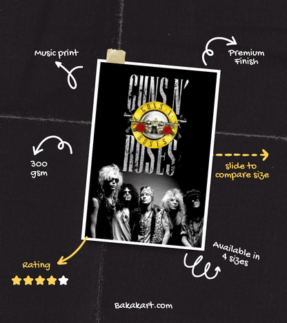 Guns N' Roses Wall Poster | Band | Music Print