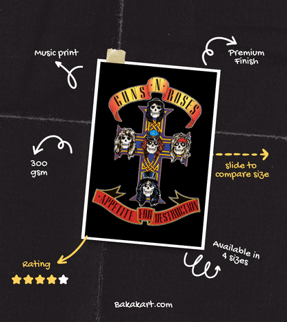 Guns N' Roses Wall Poster | Band | Music Print