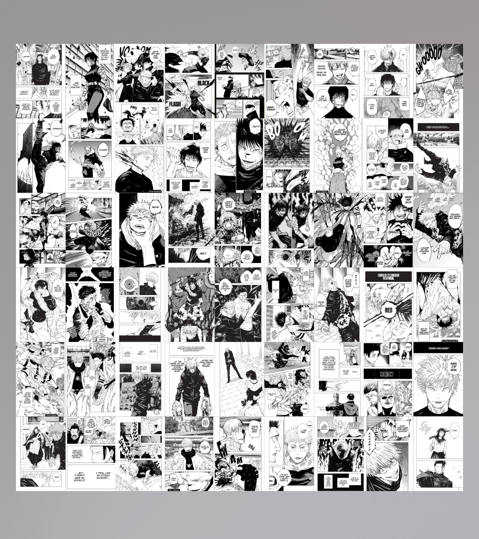 50 Pcs Jujutsu Kaisen Manga Set |  Manga Panel Kits