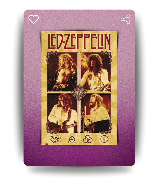 Led Zeppelin Wall Poster | Band | Music Print