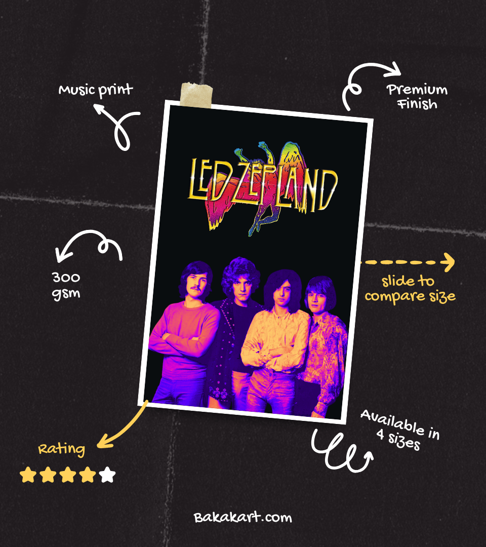 Led Zeppelin Wall Poster | Band | Music Print