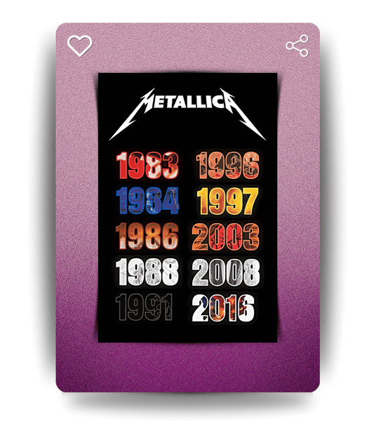 Metallica Wall Poster | Band | Music Print