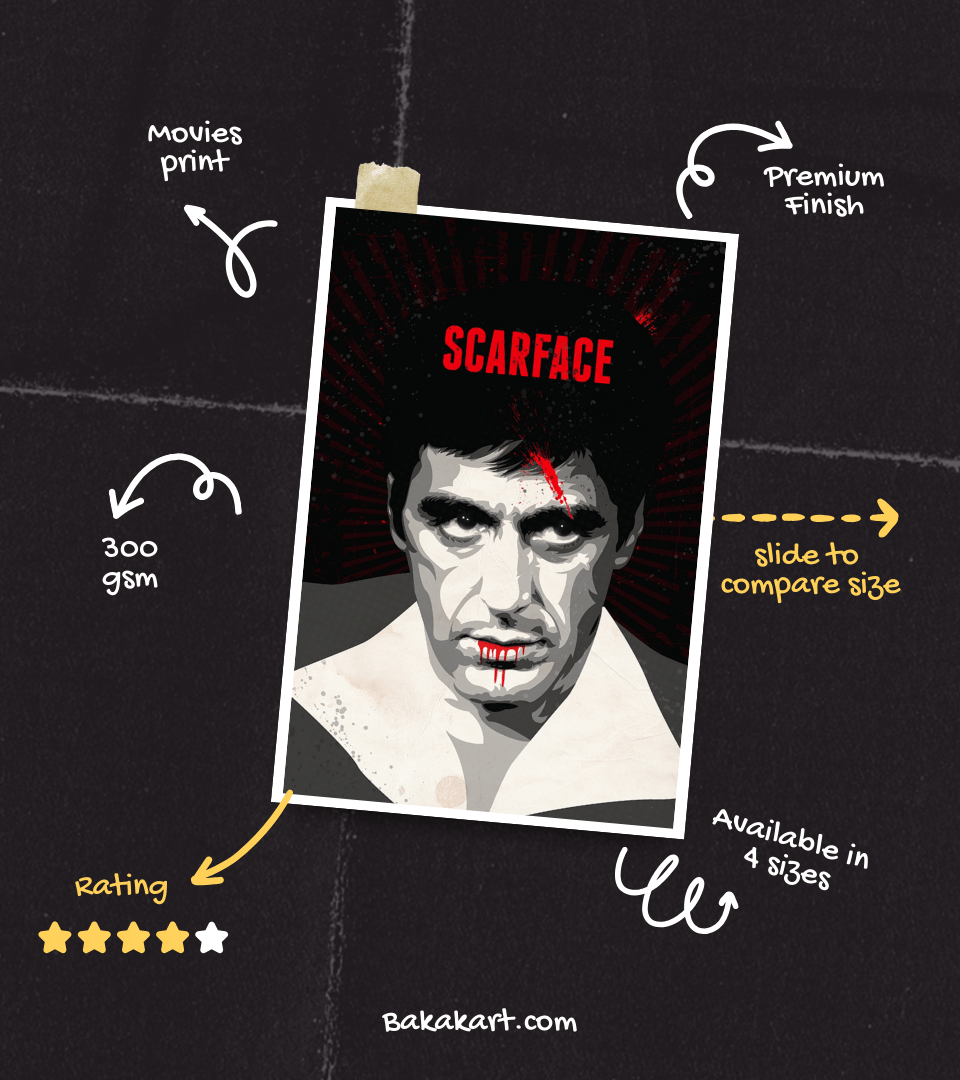 Scarface Wall Poster | Movies | Pop Culture Print