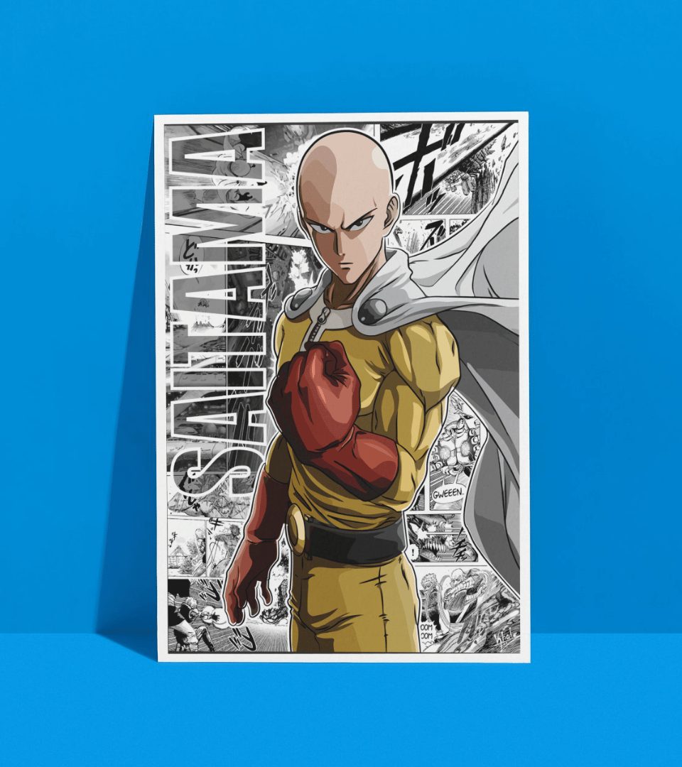 Saitama Wall Poster | One Punch Man | Anime Print