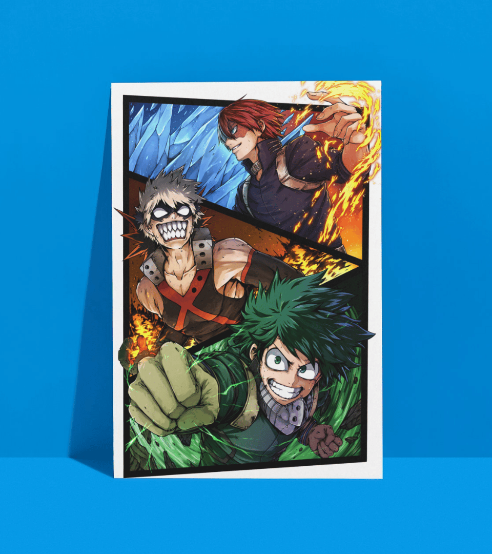 My Hero Academia Trio Wall Poster | My Hero Academia | Anime Print