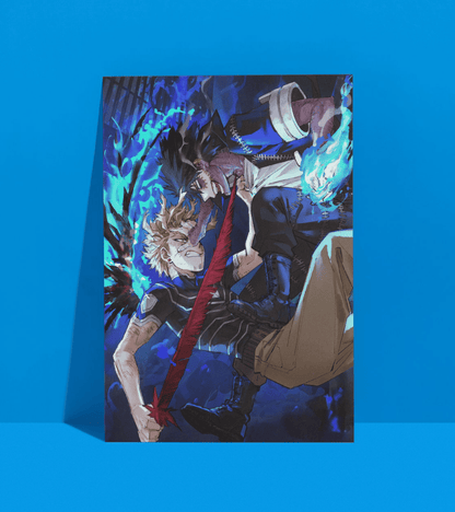 Hawks Vs Dabi Wall Poster | My Hero Academia | Anime Print