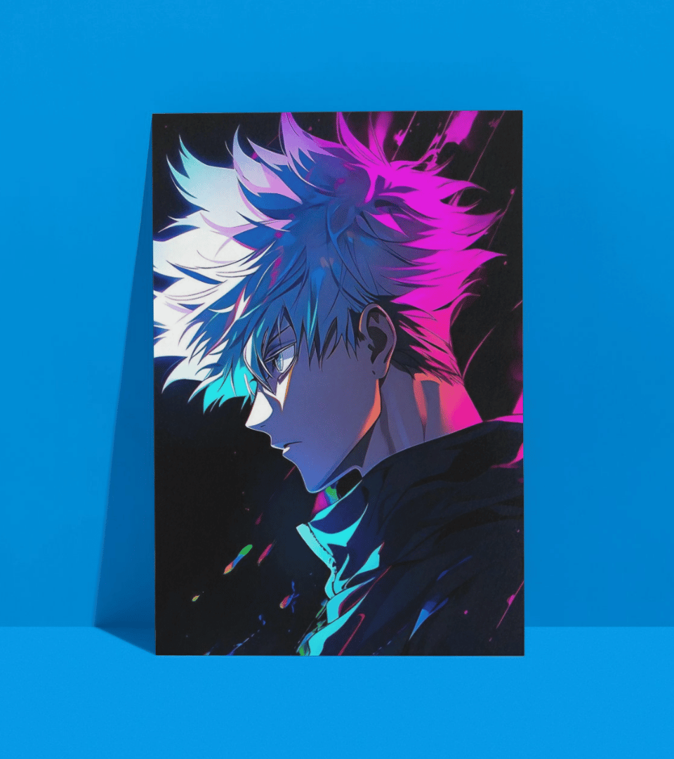 Gojo Neon Style Wall Poster | Jujutsu Kaisen | Anime Print