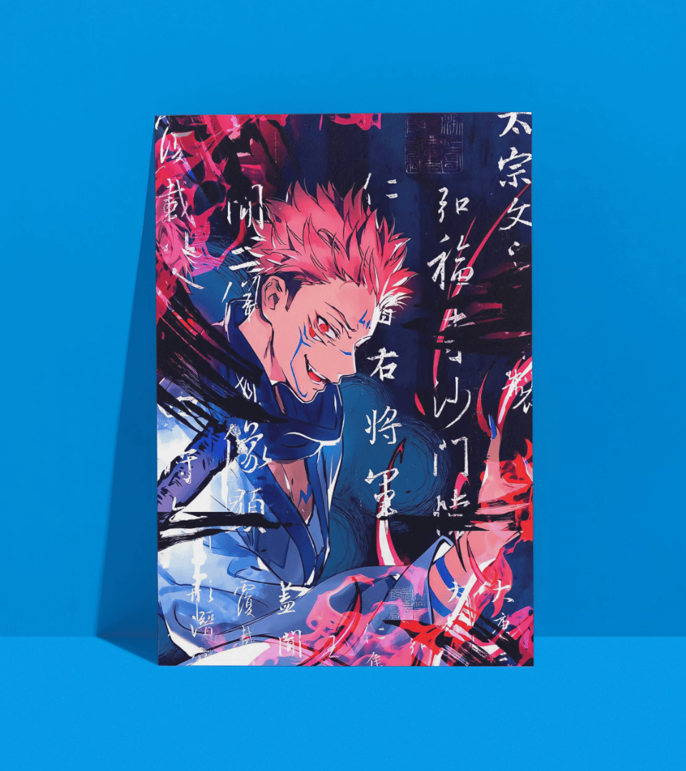 Ryomen Sukuna Abstarct Wall Poster | Jujutsu Kaisen | Anime Print