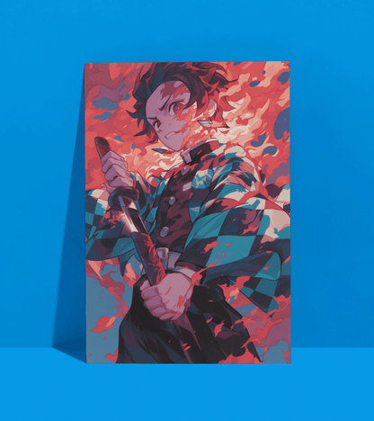 Tanjiro Abstract Wall Poster | Demon Slayer | Anime Print