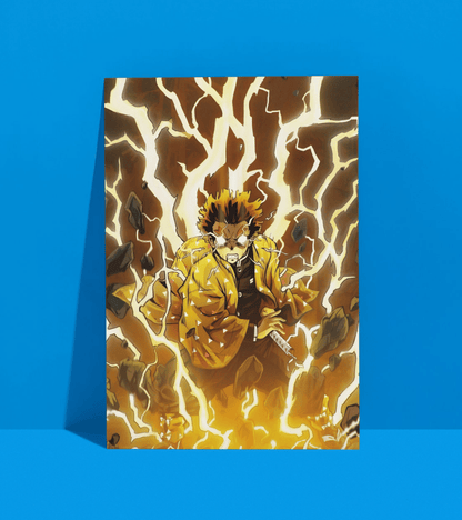 Zenitsu Thunder Wall Poster | Demon Slayer | Anime Print