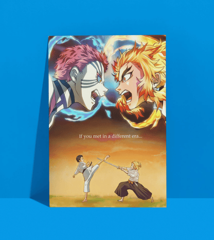 Akaza vs Rengoku Wall Poster | Demon Slayer | Anime Print