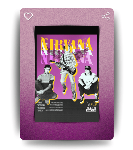 Nirvana Wall Poster | Band | Music Print