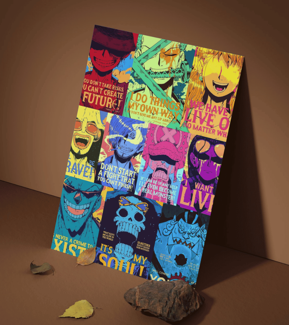 Strawhat Crew Aesthetic Wall Poster | One Piece | Anime Print