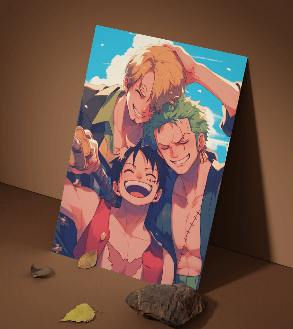 Strawhat Monster Trio Wall Poster | One Piece | Anime Print