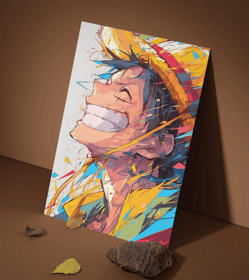 Luffy Abstract Wall Poster | One Piece | Anime Print