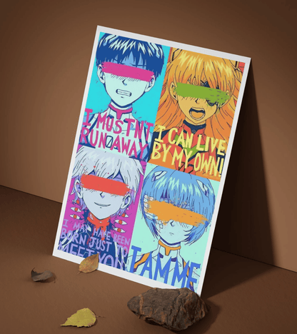 Neon Genesis Evangelion Quote Wall Poster | Neon Genesis Evangelion | Anime Print