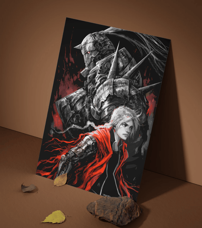 Edward & Elric Wall Poster | Full Metal Alchemist Brotherhood | Anime Print