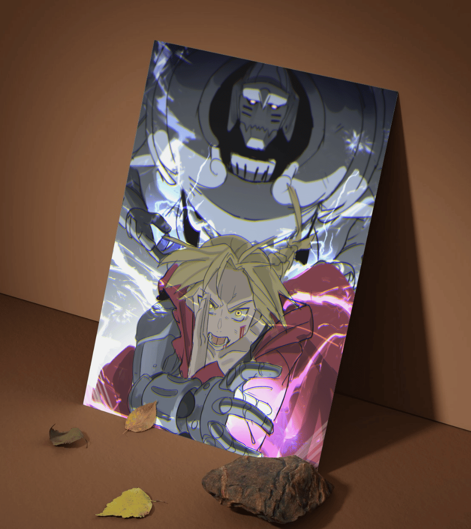 Edward & Elric Wall Poster | Full Metal Alchemist Brotherhood | Anime Print