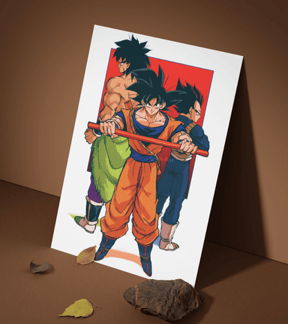 Saiyan Warriors Wall Poster | Dragon Ball | Anime Print