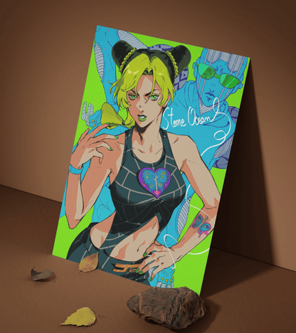 Jolyne Cujoh Wall Poster | JoJo's Bizarre Adventure | Anime Print