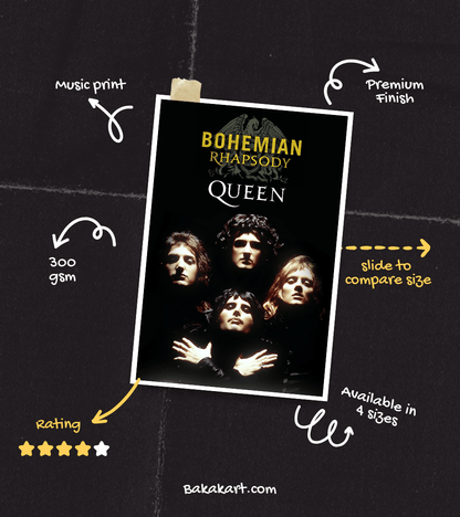 Queen Wall Poster | Band | Music Print