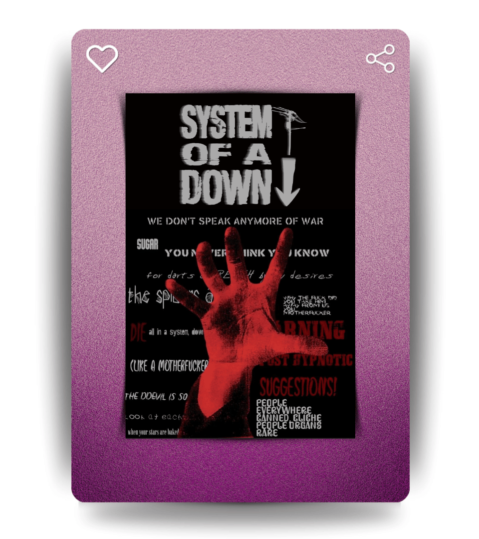 System Of The Down Wall Poster | Band | Music Print