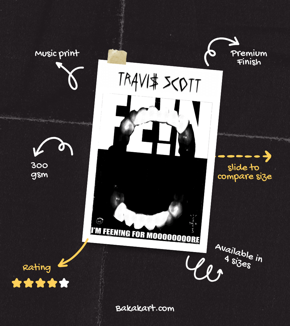 Travis Scott Wall Poster | Artist | Music Print