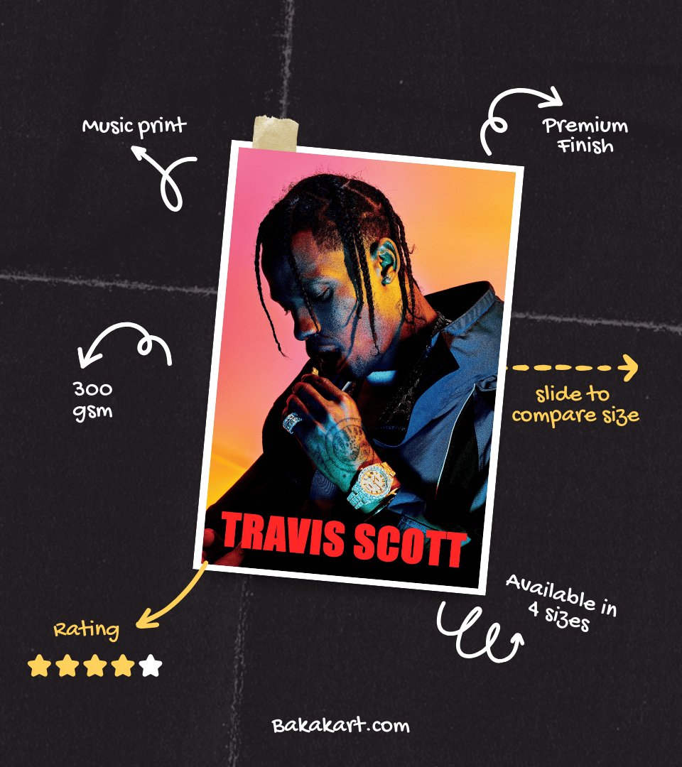 Travis Scott Wall Poster | Artist | Music Print